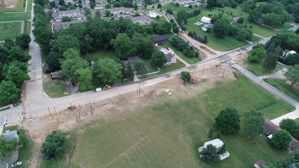 Baker Road Roundabouts Project. Photo Taken June 21, 2018.