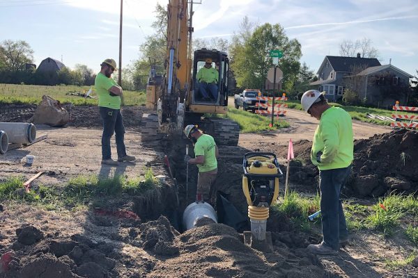 Culvert work on Zeeb Road in Lodi Township