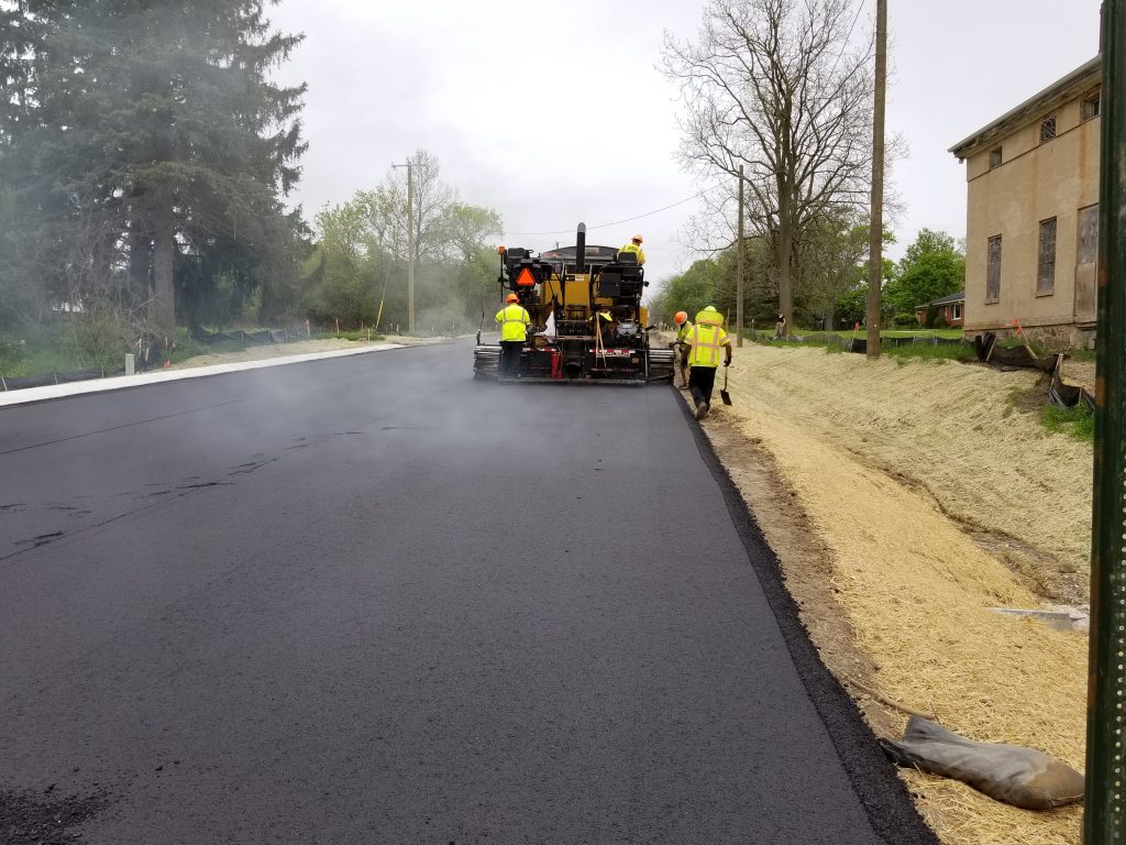 Paving on Ann Arbor-Saline Rd and Wagner Rd