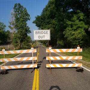 bridge closure. Sylvan Twp