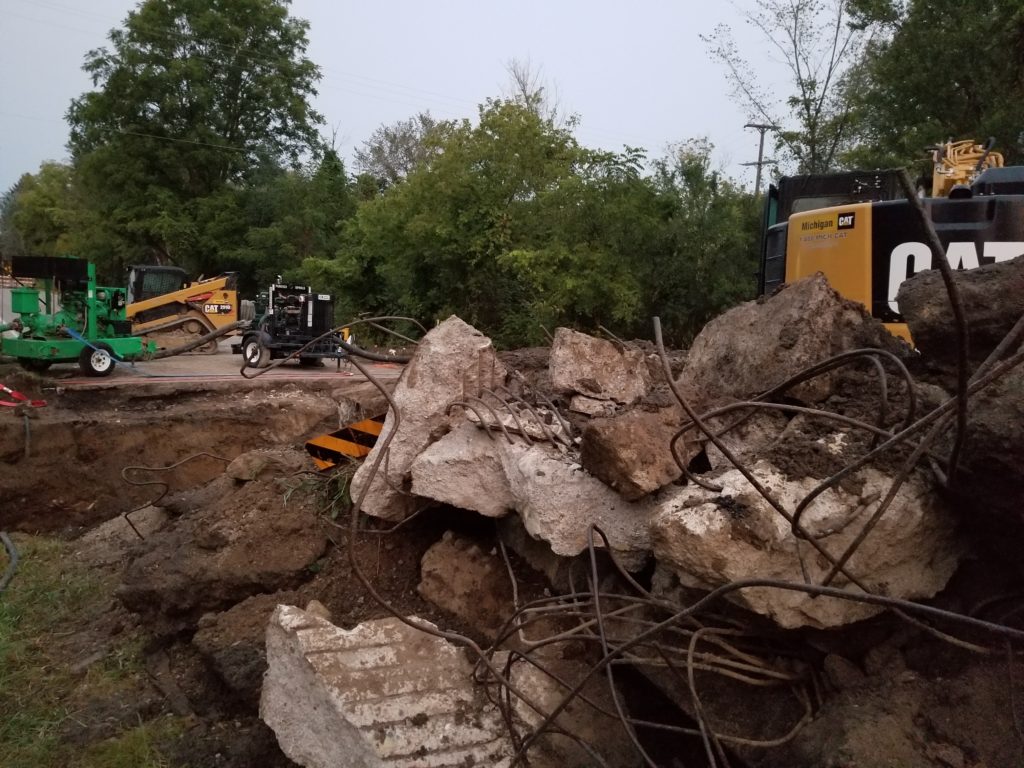 photo of culvert demo on Old US-12