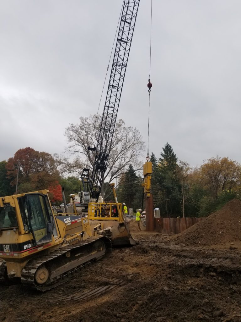 photo of crane building bypass on Miller Rd