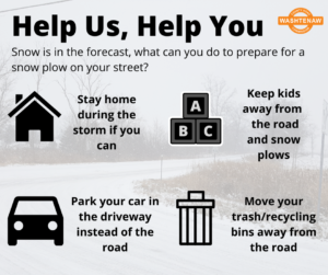 graphic showing ways the public can help in a snow storm