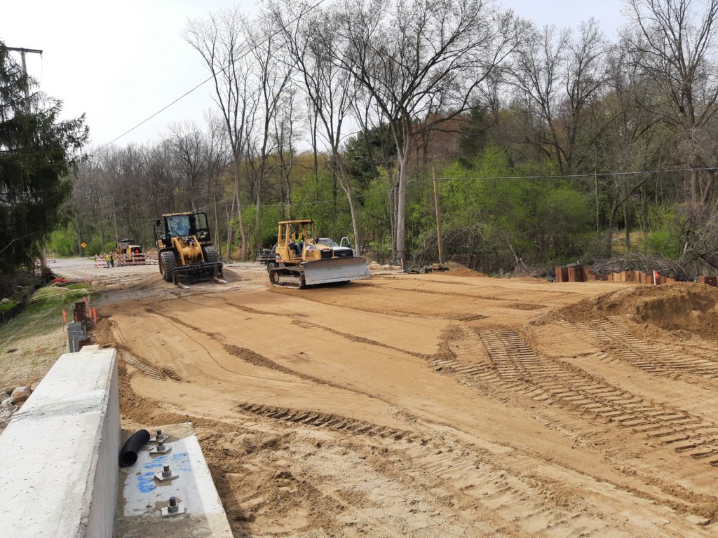 photo shows grading on Miller Rd
