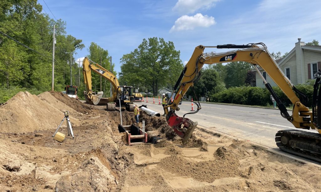 photo of storm sewer installation