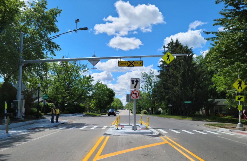 photo of new crosswalk