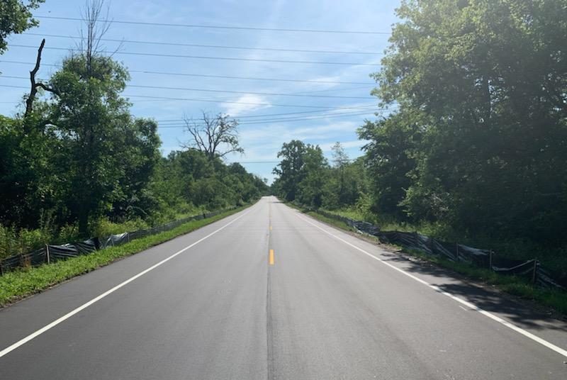photo of fresh pavement on Ford Rd