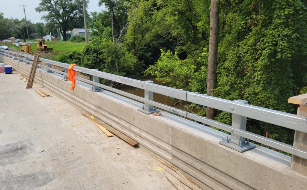 photo of new steel railing