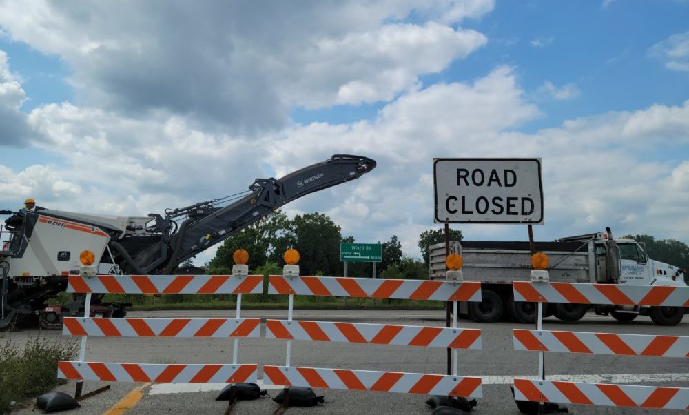 photo of closed road