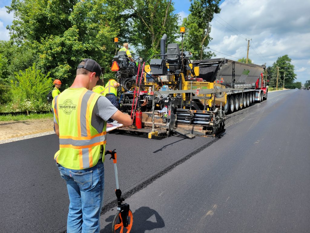 photo of paving crew