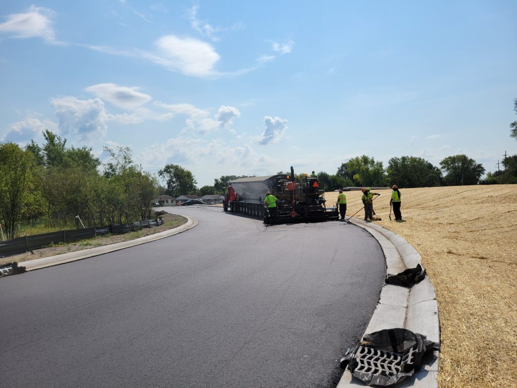 photo of paving on US12 and M17 crossover