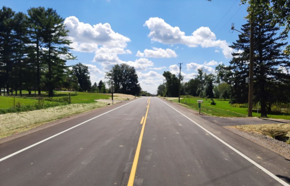 photo of the paved road