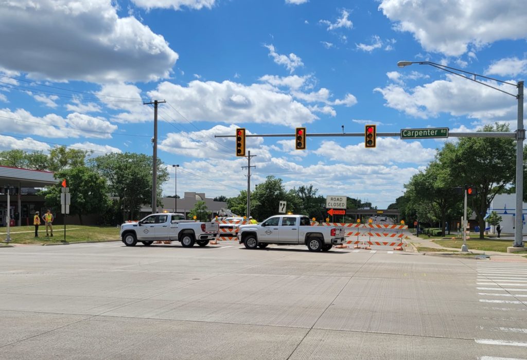 photo of road closed