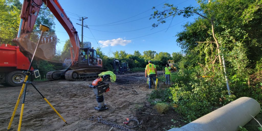 photo of storm sewer installation