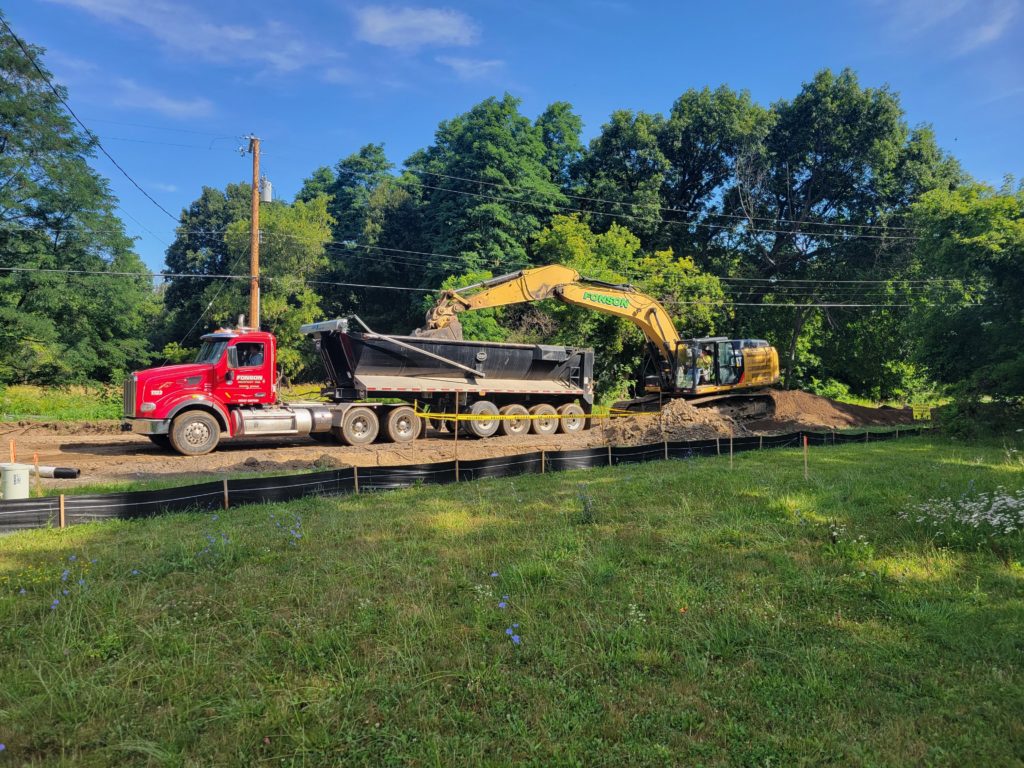 photo of earth work on Pontiac Tr and N. Territorial Rd