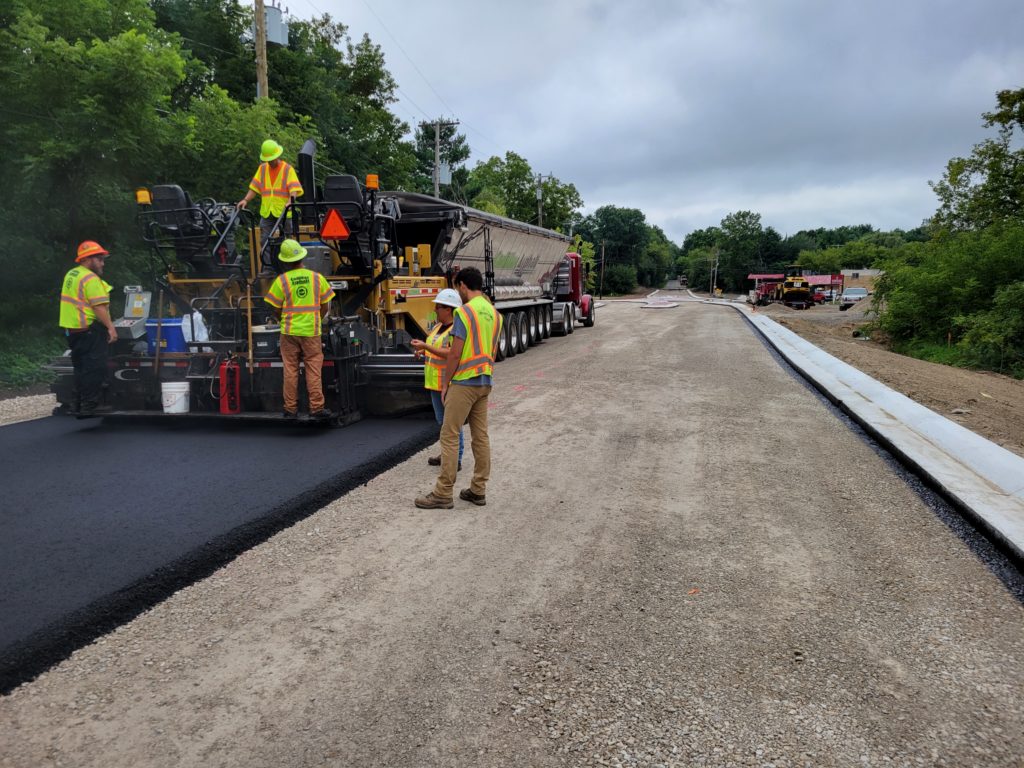 paving on Pontiac Tr and N. Territorial Rd