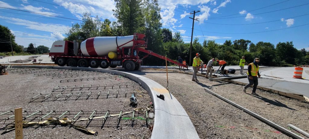 photo of concrete pour