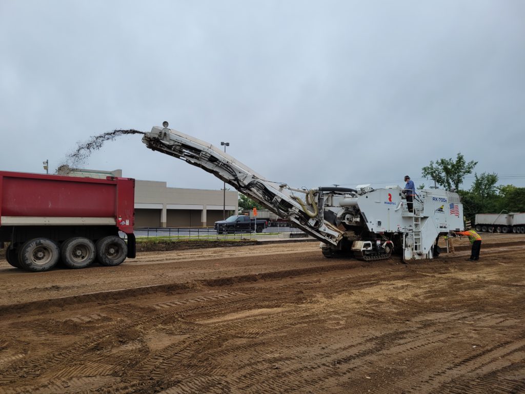 Road be excavation on Packard Rd