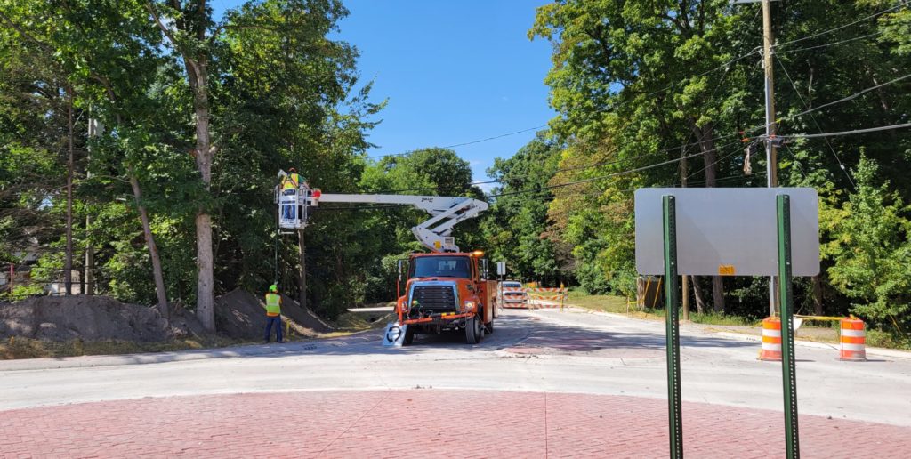 photo of sign installation