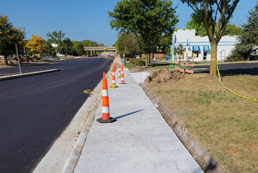 photo of new curb