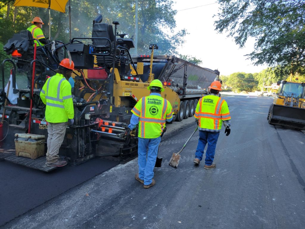 paving at the intersection of Pontiac Tr and N. Territorial Rd