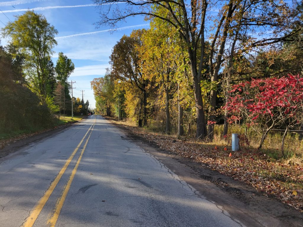 progress photo of berming on Huron River Dr