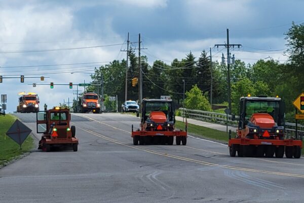 2021_Textile Rd_Pittsfield Twp_Seal Coat_Chip Seal_Sweeper and Roller