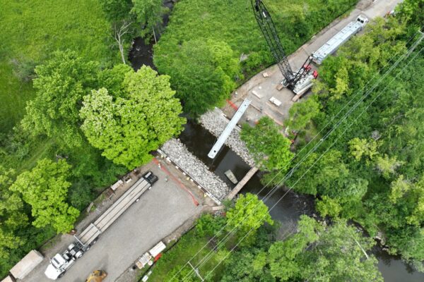 Cherry Hill Rd Bridge Replacement drone photo Cherry Hill Rd Bridge Replacement drone photo